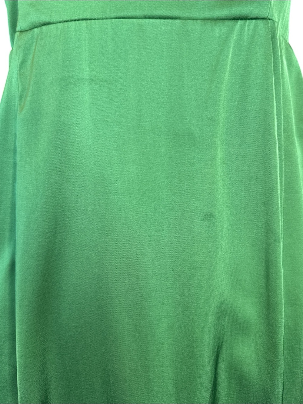 Abercrombie & Fitch Emerald Green Camille Satin Midi Dress High Slit Womens XS - Picture 5 of 5